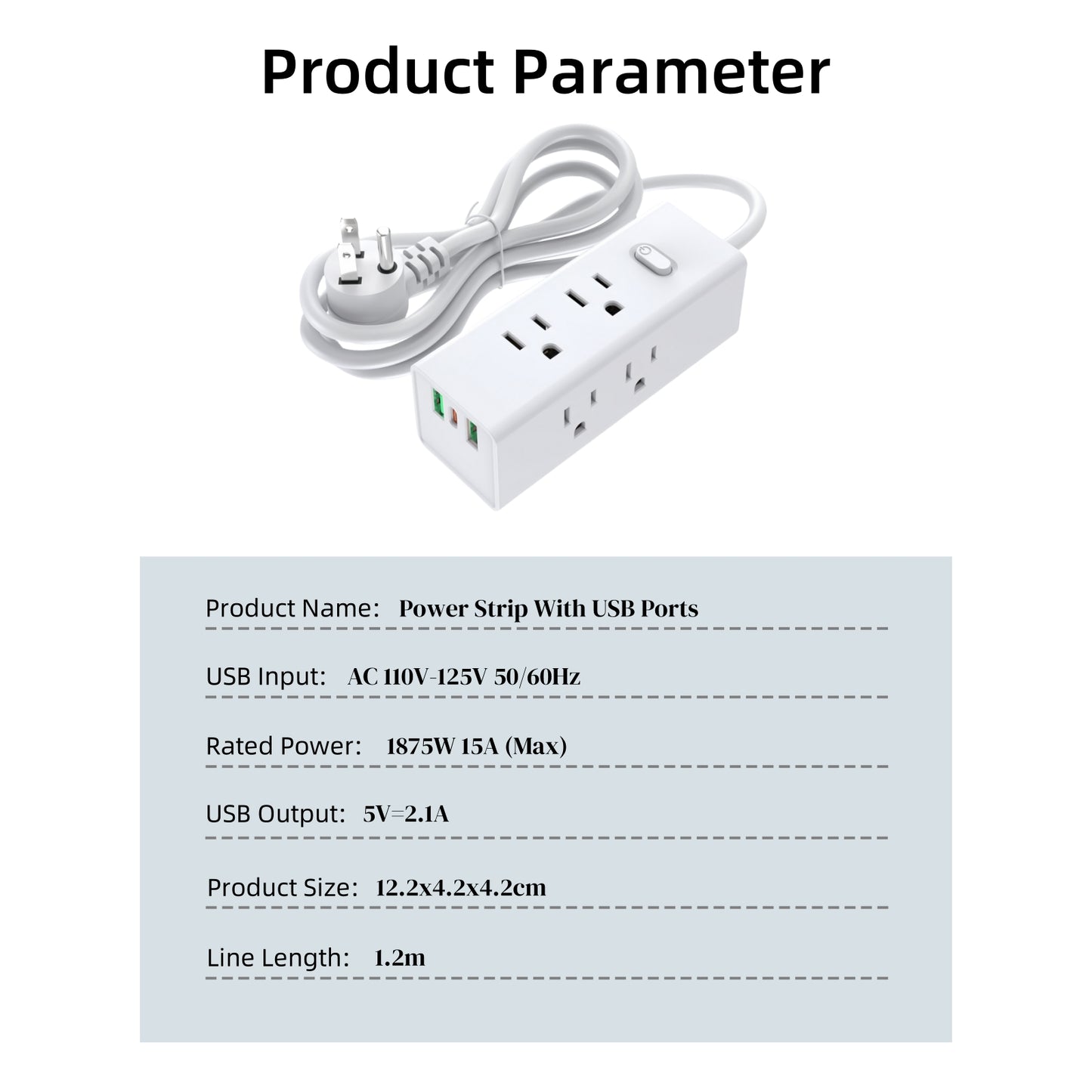 BsrFirst upgraded dual-purpose power strip, suitable for office and home, USB+Type-c interface